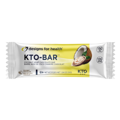 KTO-BAR™ 12 Bars Coconut Hemp Chocolate Designs for Health