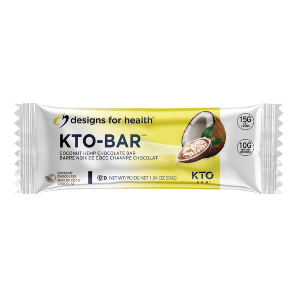 KTO-BAR™ 12 Bars Coconut Hemp Chocolate Designs for Health